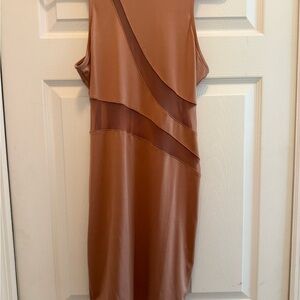 Forever 21 Tan/Brown Sleeveless Bodycon Dress
